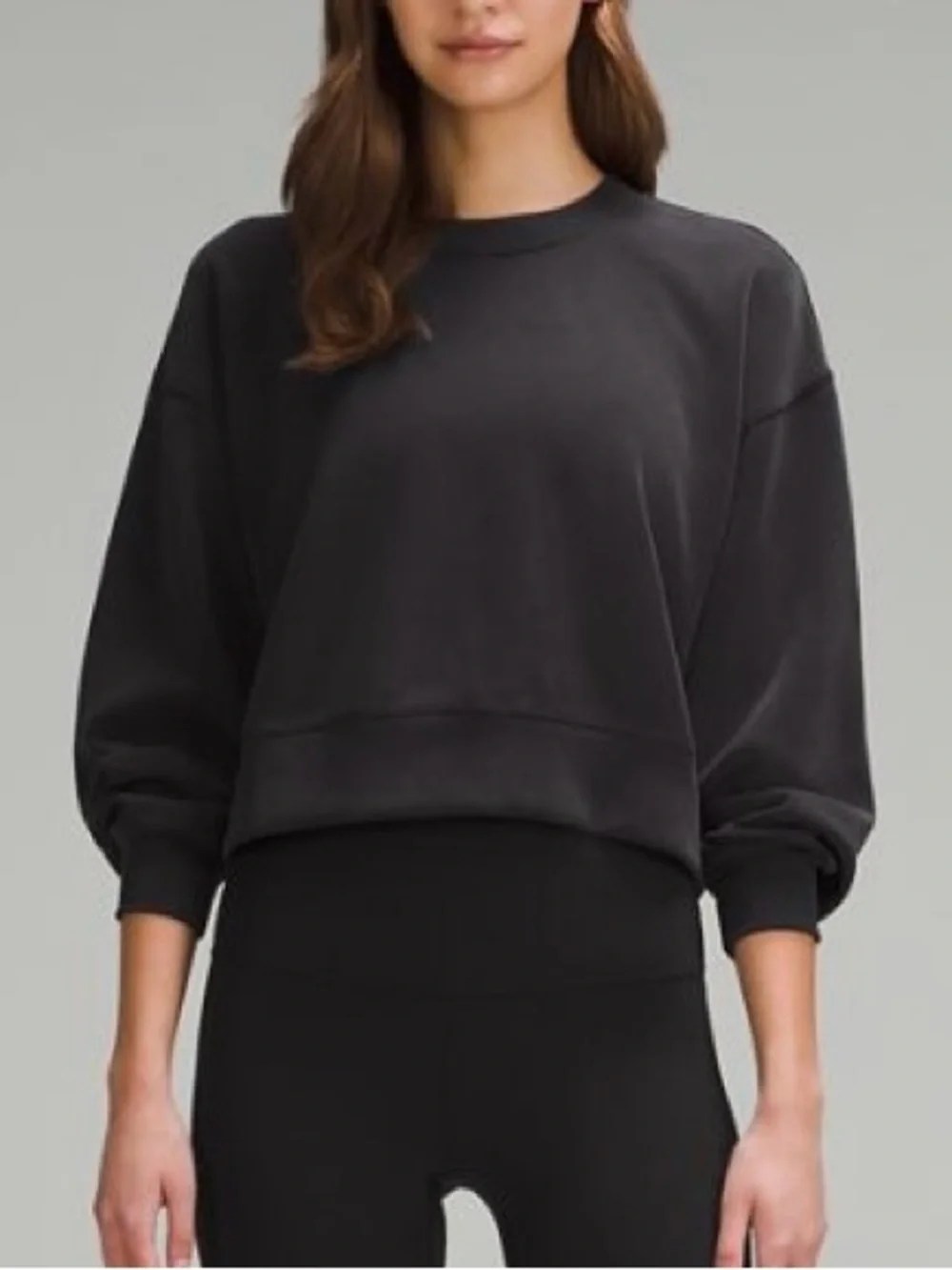 LULULEMON SOFTSTREME PERFECTLY OVERSIZED CROPPED CREWNECK SWEATSHIRT